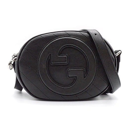 Gucci Shoulder Bag Blondi Mini 760175 Aacpy 1000 Black Leather Silver Hardware