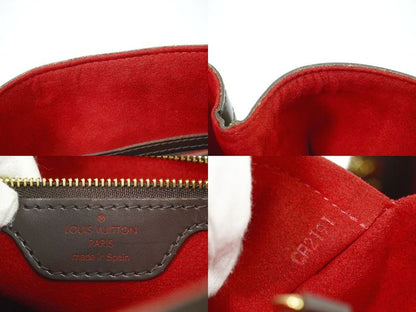 Authentic Louis Vuitton LV Hampstead PM Damier Ebène Tote Handbag Brown N51205