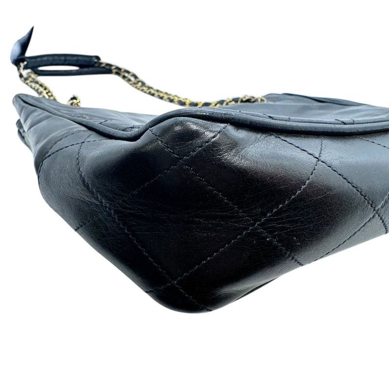 1877 Chanel Matelasse Chain Shoulder Bag Black Chain Bag Chanel