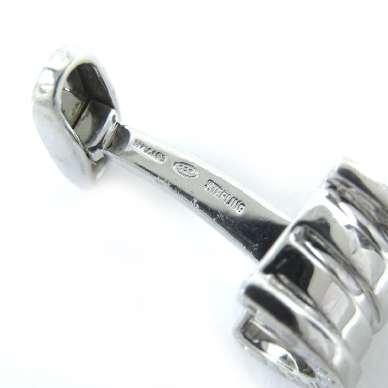 Bvlgari Bzero1 Logo Engraved Cufflinks Button Cufflinks Sv925 Silver Gentlemen's