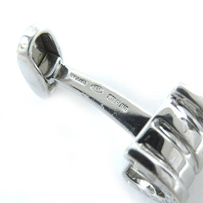 Bvlgari Bzero1 Logo Engraved Cufflinks Button Cufflinks Sv925 Silver Gentlemen's