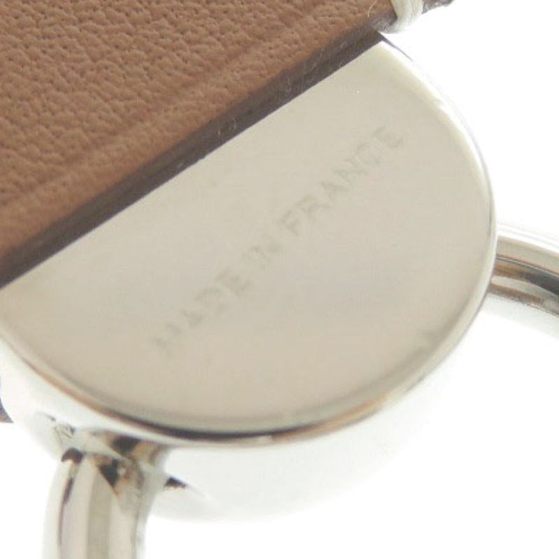 Hermes Epi Cours Ekestre Vaux Varenia/metal Fauve Silver Hardware W Engraved