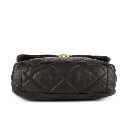 Chanel Classic 19 Flap Black Matelasse Calfskin A