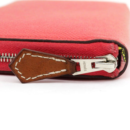 Hermes Azap Long Silk-in Vo-epson Pink Silver-hardware A Engraved Long