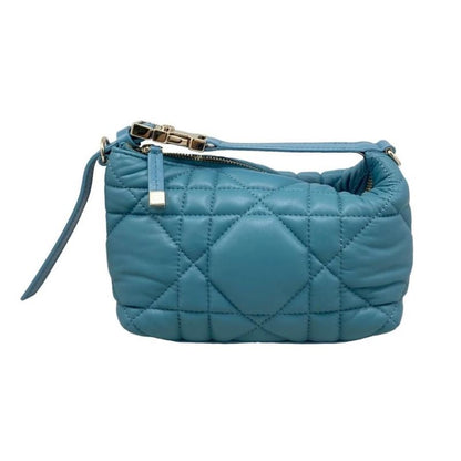 Christian Dior Handbag Nomad Pouch Small S5553omig Blue Gold Hardware Christian