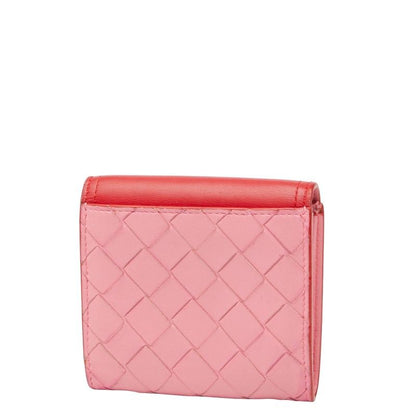 Bottega Veneta Intrecciato 577841 Red Pink Leather Women's Bottega Veneta