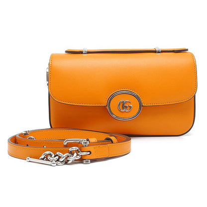 Gucci Petite GG Leather 2WAY Handbag 739722 Crossbody Orange