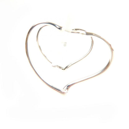 Tiffany & Co Elsa Peretti Small Open Heart Hoop Earrings Ag925