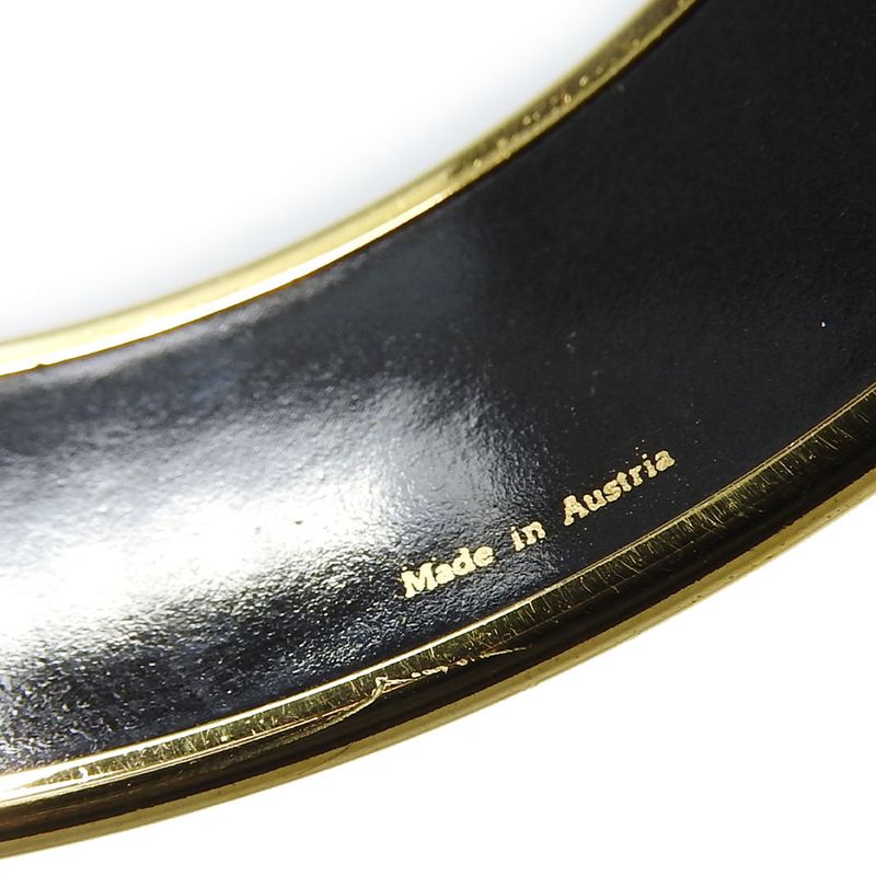 Hermes Bracelet Emile GM Metal Cloisonne Multicolor Gold Black Horse Jewelry