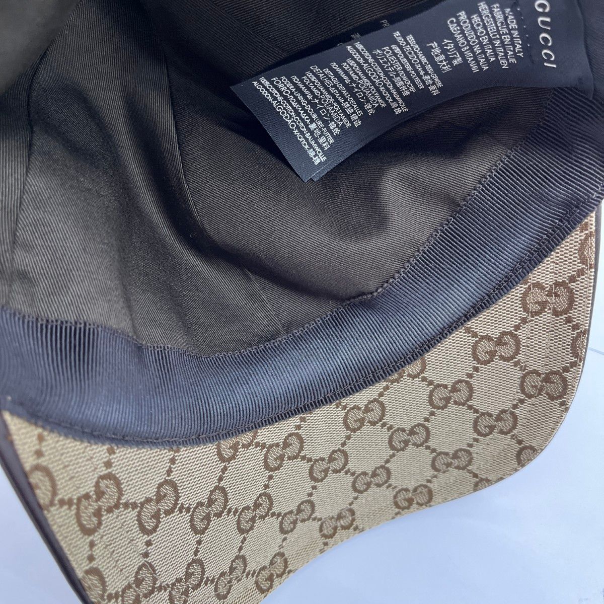 Gucci Hat Cap GG Pattern 200035 L Size 59cm (23.23in) Beige