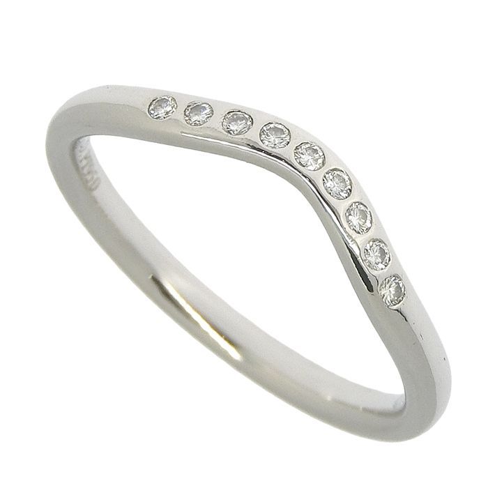 Tiffany & Co Tiffany & Co Curved Band Diamond Ring Pt950 Platinum Diamond #9