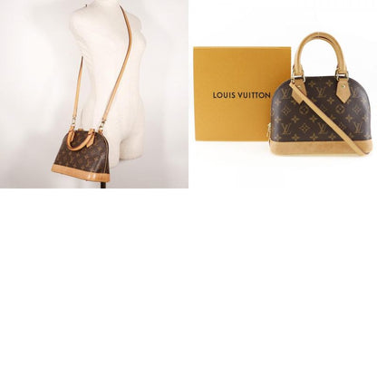 Louis Vuitton Alma BB 2WAY Shoulder M53152 Monogram Canvas Brown Sn3199 Ladies