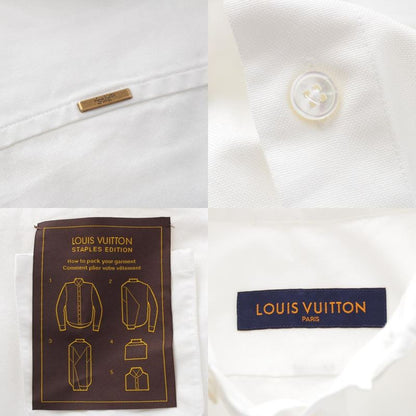 Louis Vuitton 20SS Cotton LV Label Long Sleeve Long Sleeve Shirt Top White XS