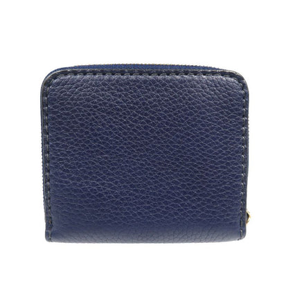 Christian Dior Bee Leather Gold Hardware Navy Blue Bifold Wallet 1128 Christian