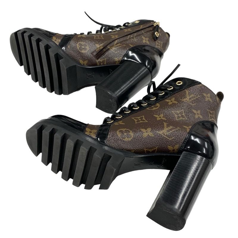 Louis Vuitton Star Trail Line Monogram Boots Short Boots Shoes Leather Brown