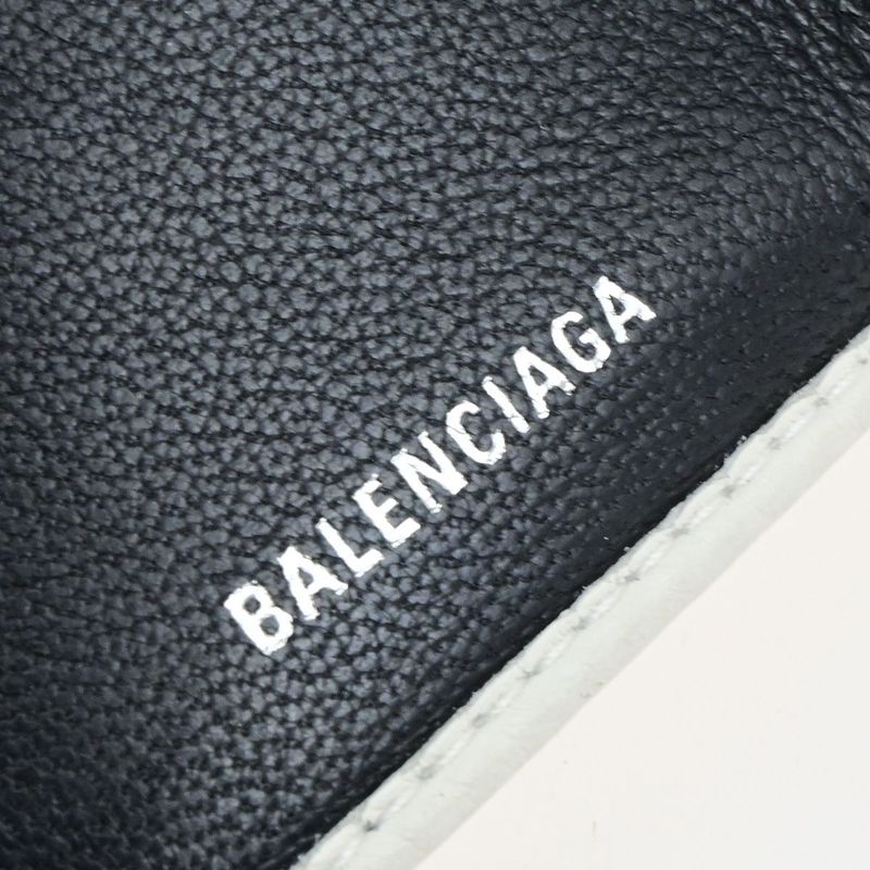 Balenciaga Trifold Wallet Compact Wallet Leather White 30ka510