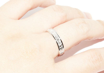 Tiffany & Co Ring 18K White Gold Diamond 3P Atlas Narrow Ring