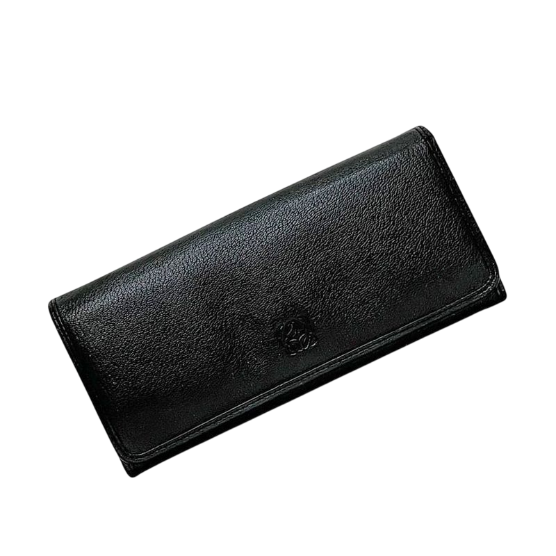 Loewe Bifold Long Wallet Black Amazona Excellent Condition Wallet Leather
