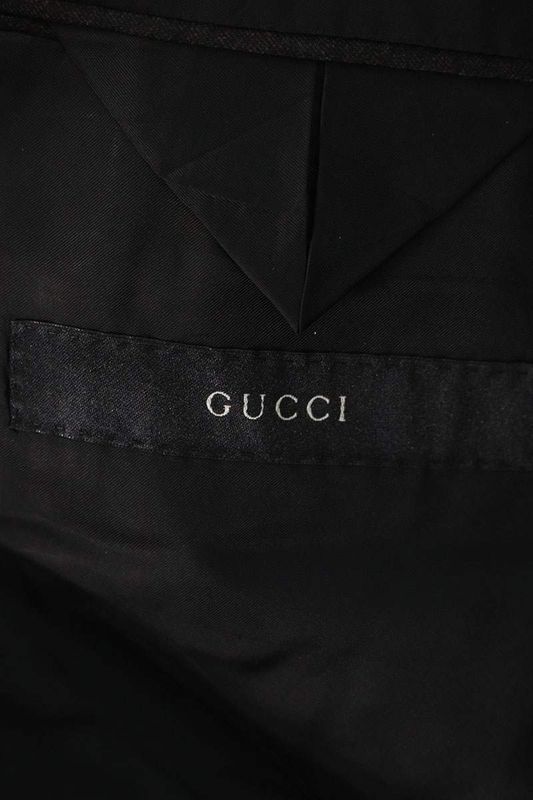 Gucci 131249 Z2208 Notched Lapel 2B Striped Jacket Men 46