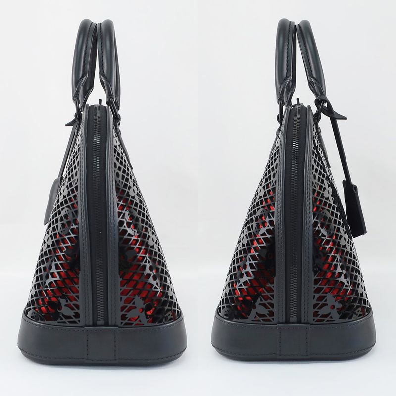 Louis Vuitton Alma PM Monogram Lace Handbag M20355 Black X Red