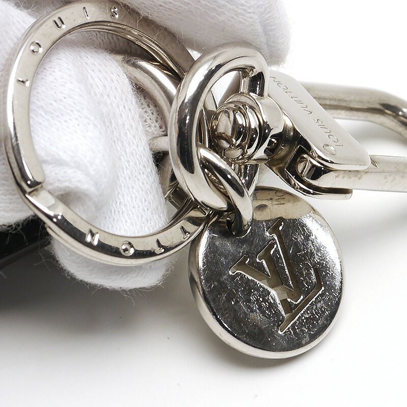Louis Vuitton LV Porte Cles Dragonne M64168 Monogram Eclipse Key Holder White