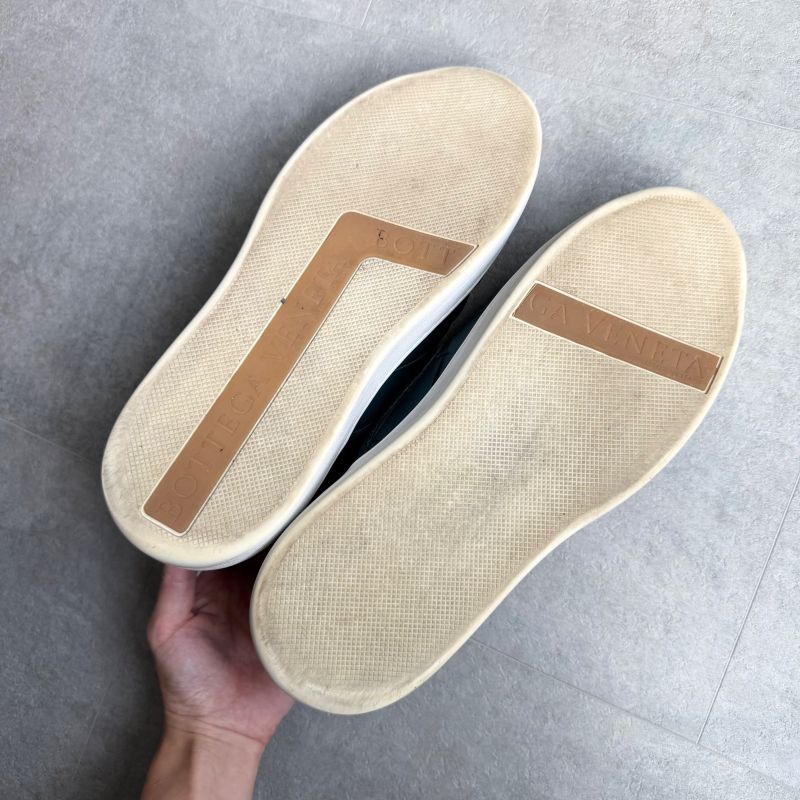 Bottega Veneta Maxi Intrecciato Sneakers Slip-on Leather Men 44 29cm (11.42in)