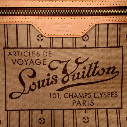 Louis Vuitton Neverfull MM Tote Bag Monogram Canvas M40156 Beige Ca4171