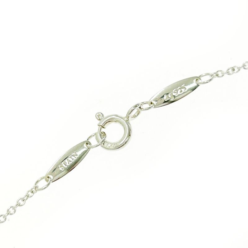 Tiffany & Co Silver Aquamarine by-the-Yard Necklace 1.6g 925 Engraved 457124