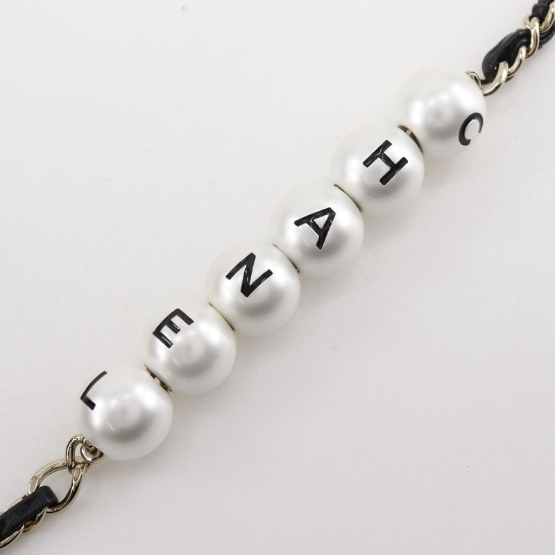 Chanel Pearl Chain Shoulder Matelasse As1533 Lambskin Black Ladies Shoulder Bag