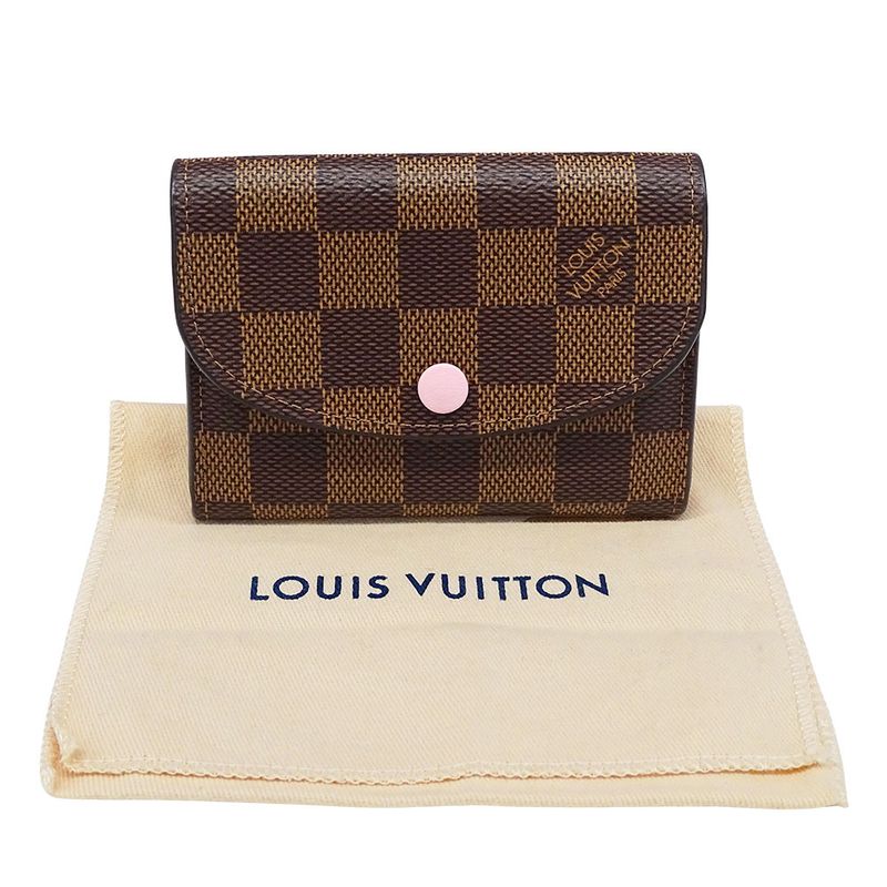 Louis Vuitton Wallet Ladies Brand Coin Case Damier Canvas Portmonnaie Rosalie