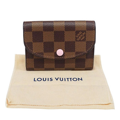 Louis Vuitton Wallet Ladies Brand Coin Case Damier Canvas Portmonnaie Rosalie
