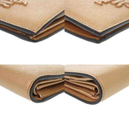 Prada 1mv204 Saffiano Leather Gold Fold Wallet 0933 Prada