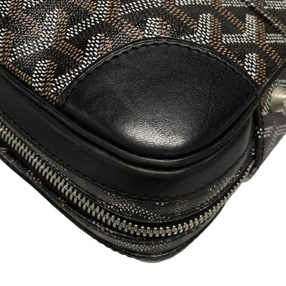 Goyard Business Bag Diplomat Black×brown×white Leather