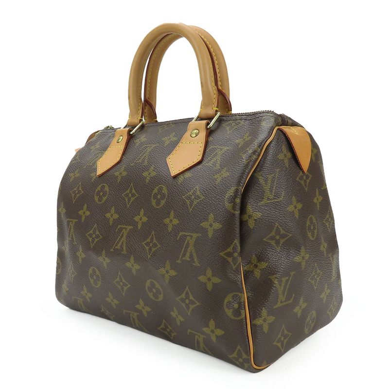 Louis Vuitton Handbag Speedy 25 M41528 Monogram Brown Gold Hardware Mini Boston