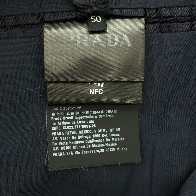 Prada 21ss Stretch Tailored Jacket Sd119 Z51 Navy 50