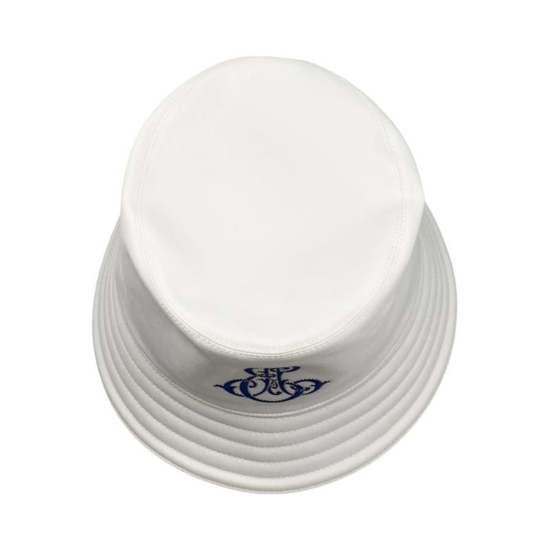 Hermes Hat Bucket Hat Harper Emile Size 58 Cotton White Navy Hermes