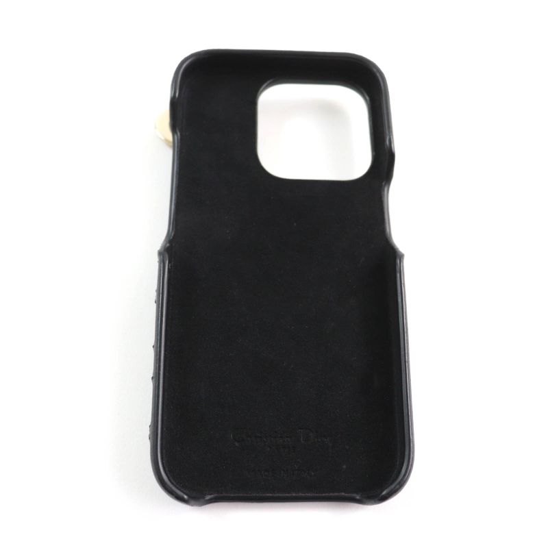 Christian DIOR S6003onmj Lady DIOR Canage Iphone15 Pro Case Black With Box And