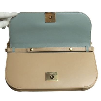 Loewe Goya Long Chain Clutch Bag Beige A896o45x01 Ladies Preowned