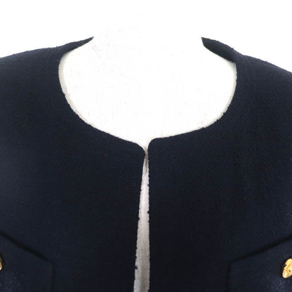 CHANEL Boutique CHANEL Boutique Vintage 100% Wool 90's Collarless Front Open