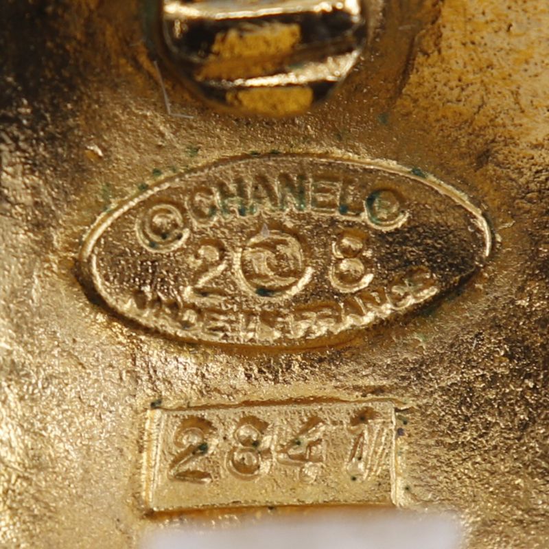 Chanel Coco Mark Vintage Gold Plated 28 Ladies 16.0g Earrings