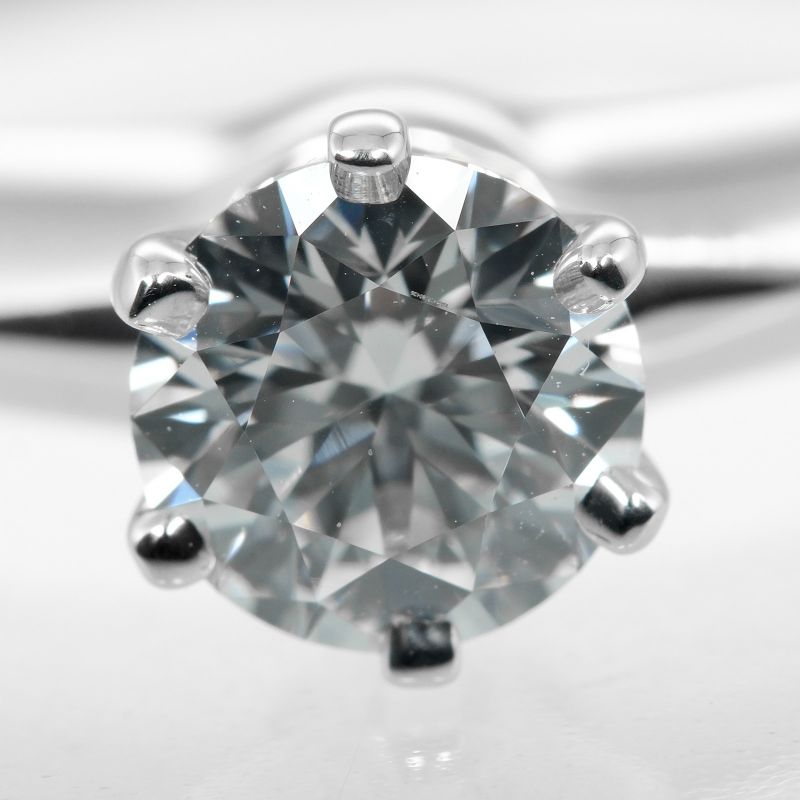 Tiffany & Co Solitaire 0.53ct Vs1/i/3ex Pt950platinum × Diamond 7.5 Ladies