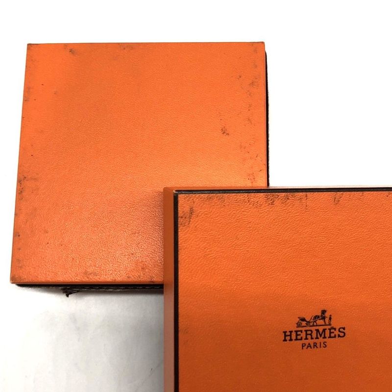 Hermes Nomade No1.210 Watch Quartz Date Metal Belt Silver White Dial Ladies