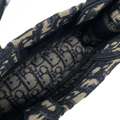 Dior/christian Dior Tote Book Tote Bag Mini Navy Ivory And Blue