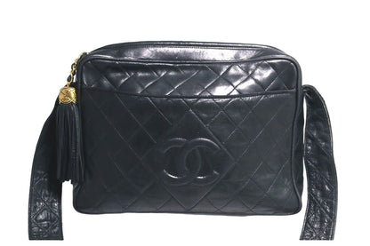 Chanel Quilted Fringe Leather Shoulder Bag
