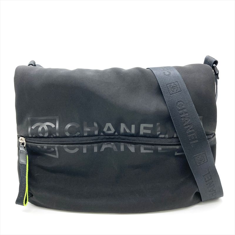 Chanel Sport Shoulder Bag Black Black/silver Hardware 9th Unisex