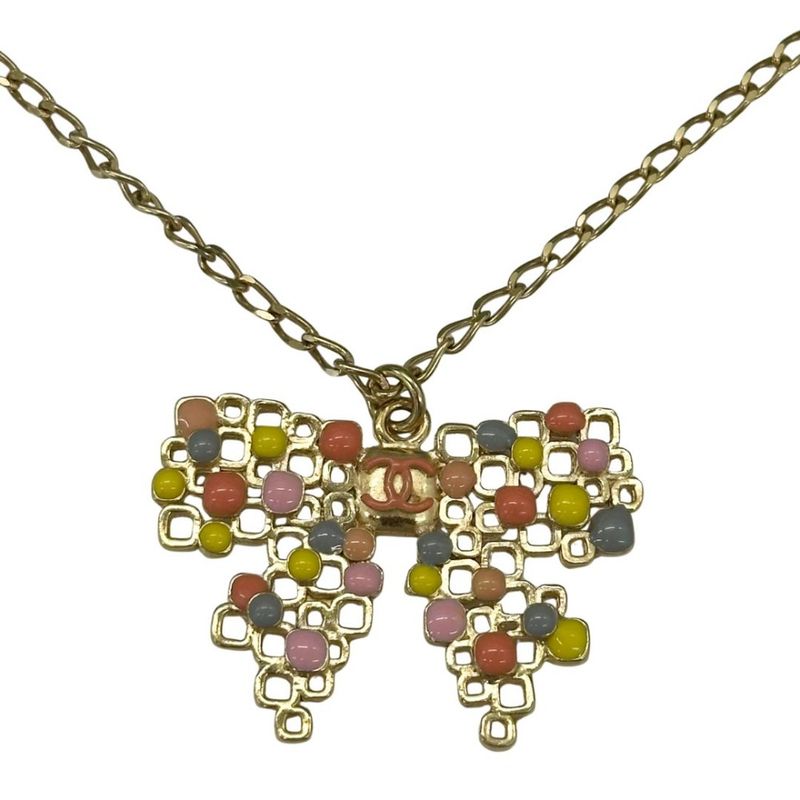 Chanel Ribbon Motif Necklace