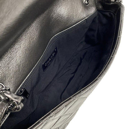 Chanel Shoulder Bag Luxury Linematelasse Dark Gray Chain Shoulder/black