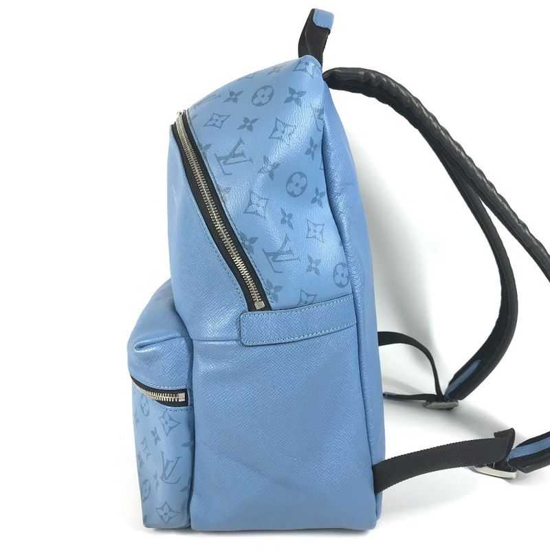 Louis Vuitton Backpack Sac Discovery Backpack PM M30747 Taiga Leather Denim Blue