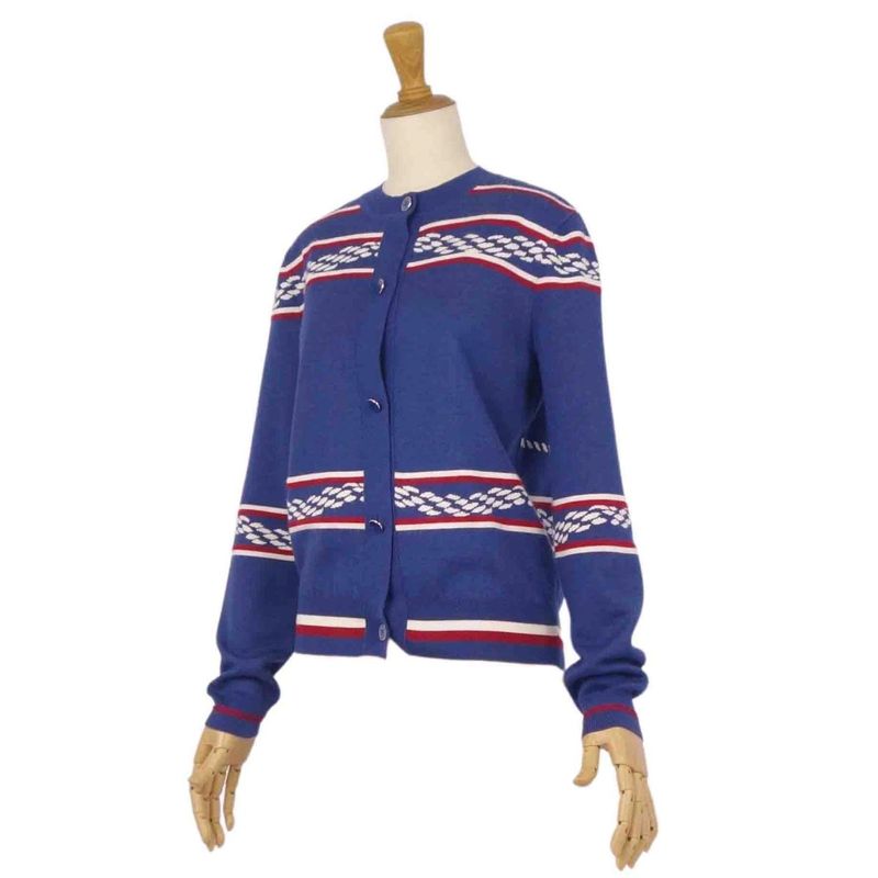 Hermes Cardigan 23SS Canoe Anchor Chain