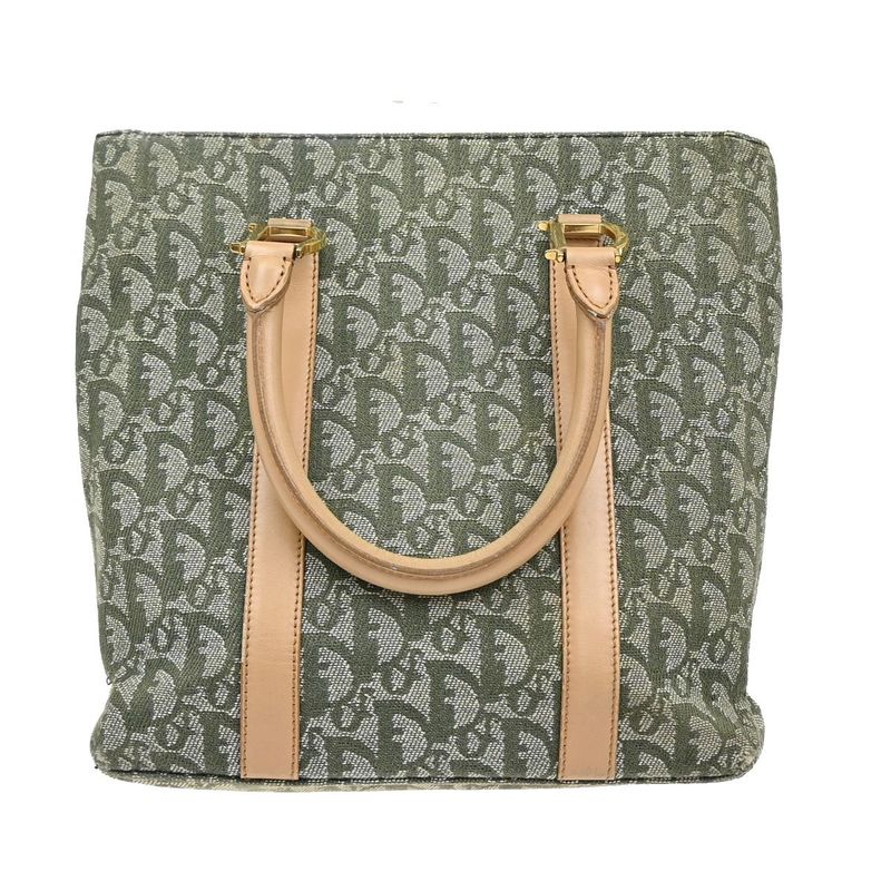 Christian DIOR Shoulder Tote Leather Canvas Leather 70kb031